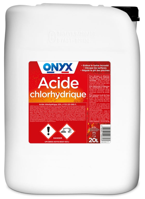 Acide chlorhydrique 23% ONYX 20L