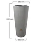 Récupérateur d'eau aérien GARANTIA cylindrique gris zinc , 220 l