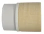 Lot de 2 embouts bouchon Bois/métal, blanc mat Diam.28 mm