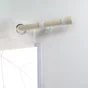 Lot de 2 embouts bouchon Bois/métal, blanc mat Diam.28 mm