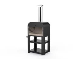 Barbecue au charbon de bois, gris anthracite