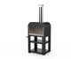 Barbecue au charbon de bois, gris anthracite