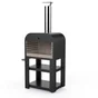 Barbecue au charbon de bois, gris anthracite
