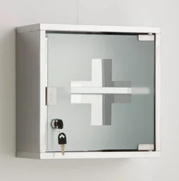 Armoire à pharmacie l.30 cm, imitation métal, Roma