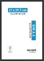 Cadre Accent, H.29.7 x l.21 cm, aluminium noir, NIELSEN
