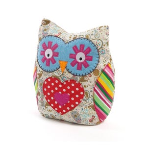 Bloque-porte REI Hibou teinte multicouleur L.10 x H.23 x l.20 cm