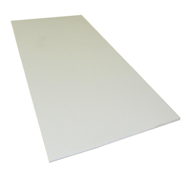 Plaque PVC expansé 5 mm blanc lisse L.100 x 50 cm