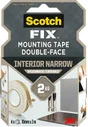 Ruban adhésif double face SCOTCH spécial crédence L.2 m x l.10 mm