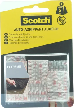 12 Pastilles agrippantes adhésives transparent SCOTCH L.2.5 x l.25 mm