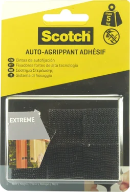 12 Pastilles agrippantes adhésives noir SCOTCH L.2.5 x l.25 mm