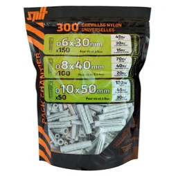Lot de 300 chevilles nylon SPIT
