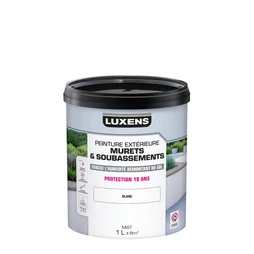 Peinture muret et soubassement Surfaces verticales LUXENS, blanc, 1 l