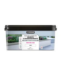 Peinture muret et soubassement Surfaces verticales LUXENS, blanc, 2.5 l