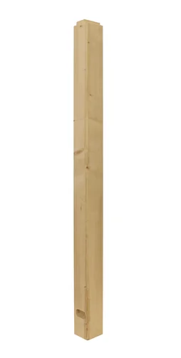 Poteau garde-corps carre bois sapin brut, H.106.3x l.7, P.7 cm