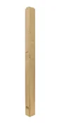Poteau garde-corps carre bois sapin brut, H.106.3x l.7, P.7 cm