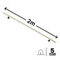 Main courante bois 2m, sapin brut, en kit