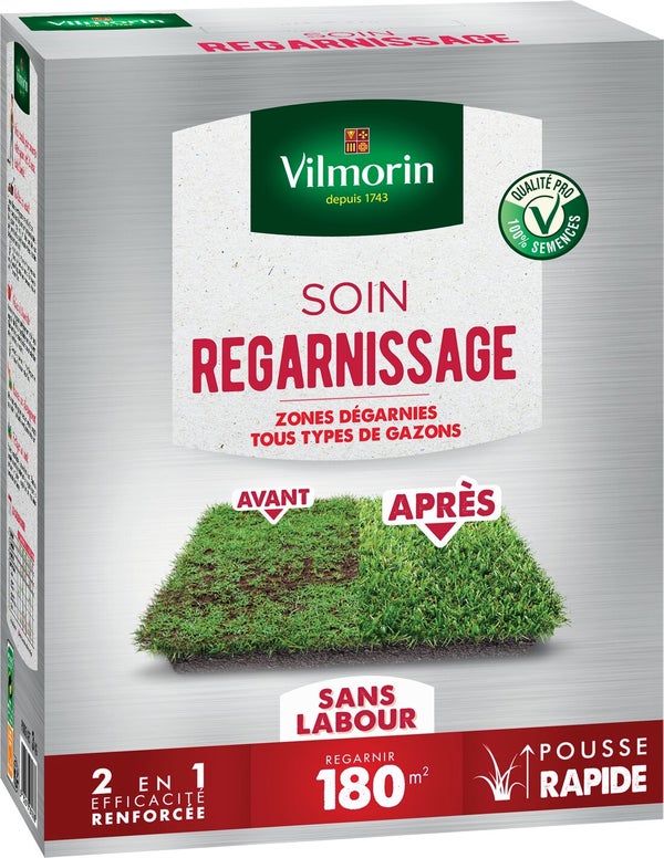 Soin regarnissage 2 en 1, VILMORIN, 3 kg 180 m²