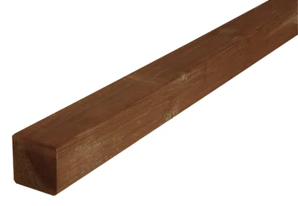 Poteau bois marron, CERLAND, l.9 x P.9 x H.240 cm