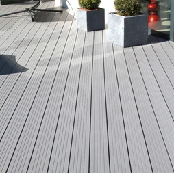 Lame de terrasse chausey 3000x150x22mm composite gris claire
