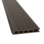 Lame de terrasse chausey 150x22mm sur mesure composite taupe fonce