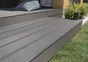 Lame de terrasse chausey 150x22mm sur mesure composite taupe fonce