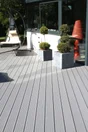 Lame de terrasse chausey 150x22mm sur mesurecomposite gris clair