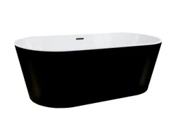 Baignoire îlot l.80 x L.170 cm, noir Anna, BALNEO
