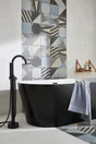 Baignoire îlot l.80 x L.170 cm, noir Anna, BALNEO