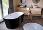Baignoire îlot l.80 x L.170 cm, noir Anna, BALNEO