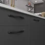 Lot de 2 poignées de cuisine Kea, zamak noir, entraxe 192 mm