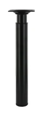 Pieds table basse cylindrique réglable en acier époxy, CIME, H.21 à 35 cm noir