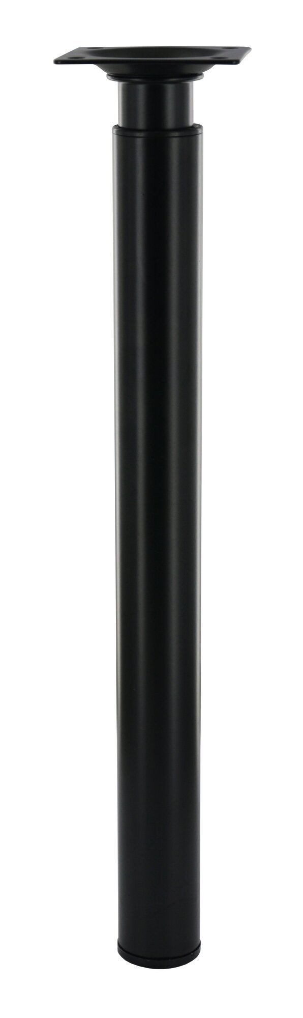 Pied de meuble cylindrique CIME réglable, H.De 31 à 50 cm acier époxy noir