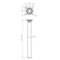 Pied de meuble cylindrique CIME réglable, H.De 31 à 50 cm acier époxy noir