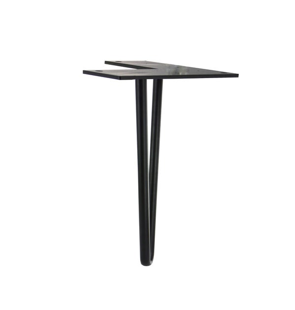 Pied meuble design CIME fixe, H.16 cm acier époxy noir