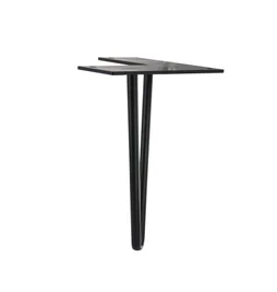 Pied meuble design CIME fixe, H.16 cm acier époxy noir
