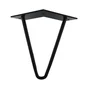 Pied meuble design CIME fixe, H.16 cm acier époxy noir