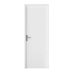 Bloc-porte fin de chantier Lali blanc H.204 x l.73 cm, poussant droit