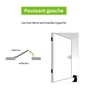Bloc-porte fin de chantier Lali blanc H.204 x l.83 cm, poussant gauche