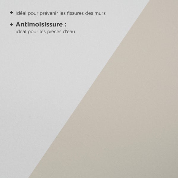 Voile de verre 130 g/m² anti-moisissure 20 m x 100 cm, prépeint