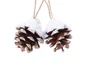 Deco Noel a suspendre pomme de pin enneige 6x5x5cm