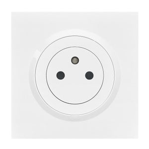 Lot de 10 prises affleurante avec terre Dooxie, LEGRAND, blanc