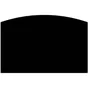 Plaque de protection sol noire LE MARQUIER Demi-ronde, l.120 cm x H.80 cm