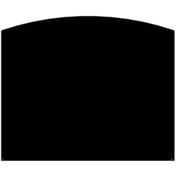 Plaque de protection sol noire LE MARQUIER Demi-ronde, l.120 cm x H.100 cm