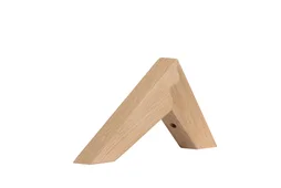 Equerre bois brut chene, H.12.5 x P.17.5 cm