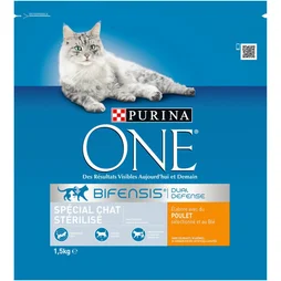Croquette chat stérilisé PURINA ONE poulet/ble 1,5kg