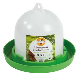 Abreuvoir volaille ligne verte, 3,5l, diam. 28 cm, H. 22 cm