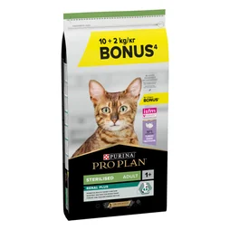 Croquette chat sterilise proplan dinde 10kg+2kg offerts