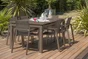 Table de jardin de repas DCB GARDEN Miami rectangulaire taupe 6 à 10 personnes
