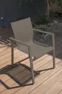 Fauteuil de jardin en aluminium Miami taupe
