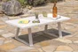 Salon bas de jardin aluminium blanc Ibiza DCB GARDEN, 5 personnes